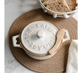Latte Splatter Ceramic Brie Baker