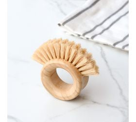 4.7" Natural Wood Ring Dish Brush