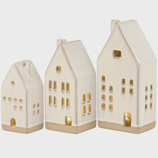 Lighted House Figurine | Set of 3