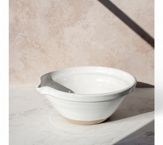 White Ceramic Mixing Bowl - 10.25"